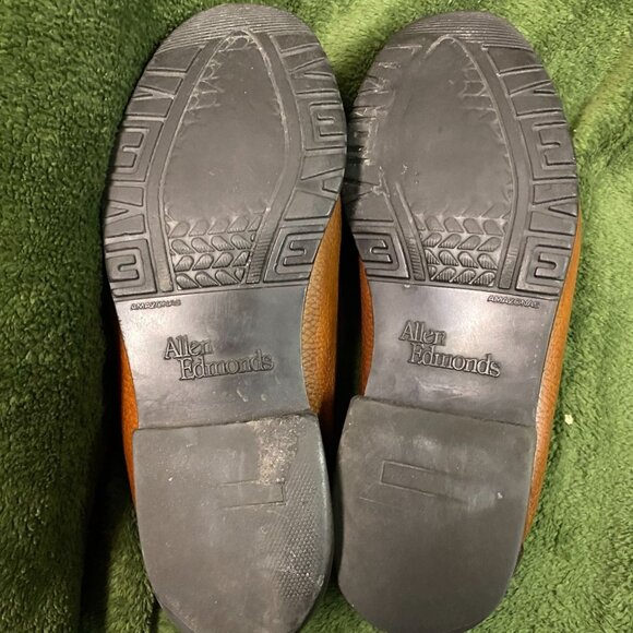 Allen Edmonds Mens Loafers Size 8D Tassel Brown Nashua Leather - Picture 13 of 15